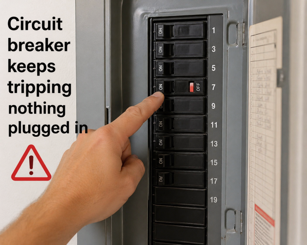 circuit breaker keeps tripping nothing plugged in - electrician troubleshooting electrical panel with