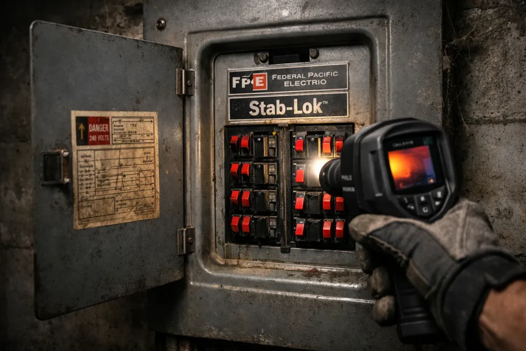 Federal Pacific panel replacement in Alabama by licensed electrician