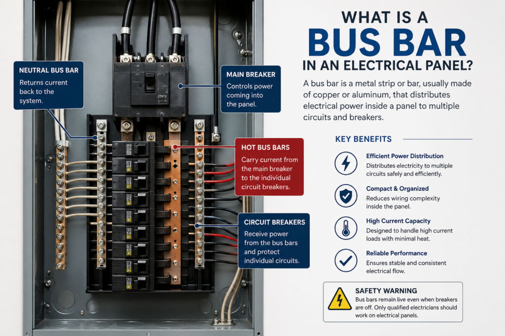 what is a bus bar in an electrical panel